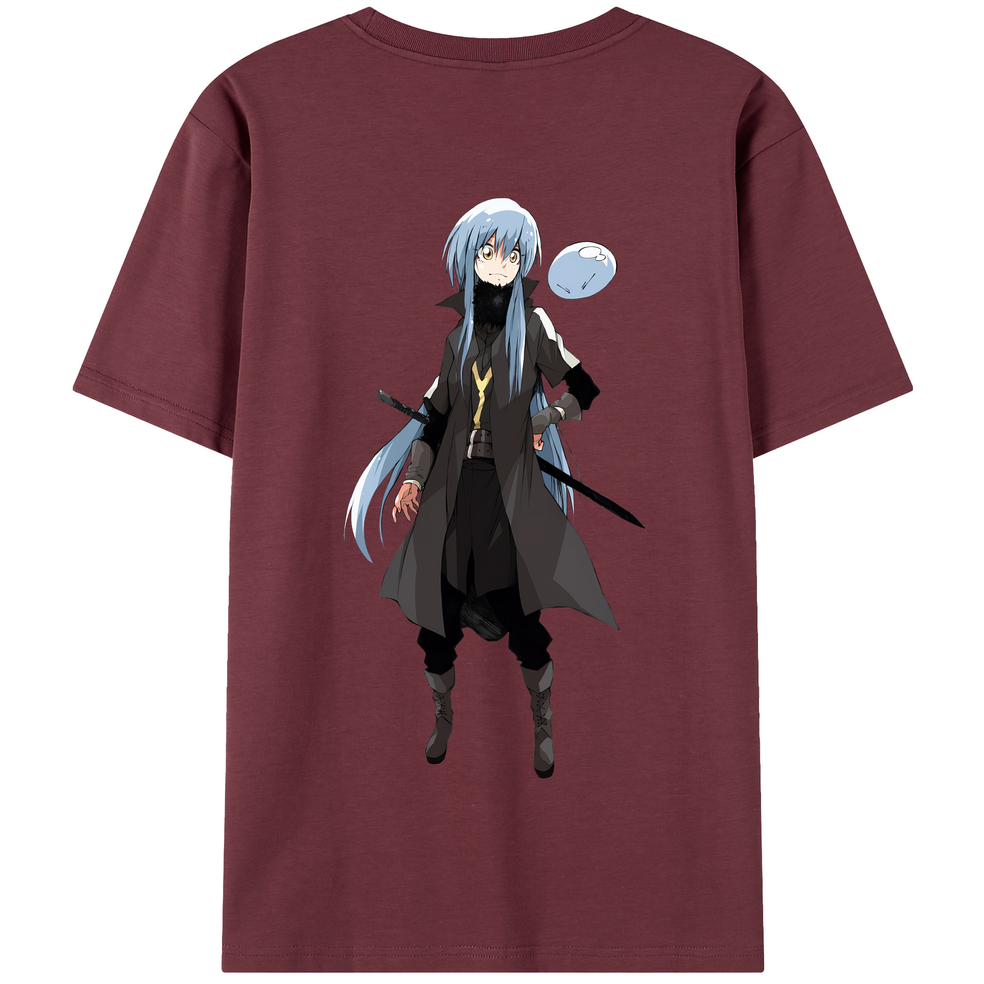 （画像用） 転スラ Regarding Reincarnated to Slime 綿100％半袖Tシャツ（背面プリント）